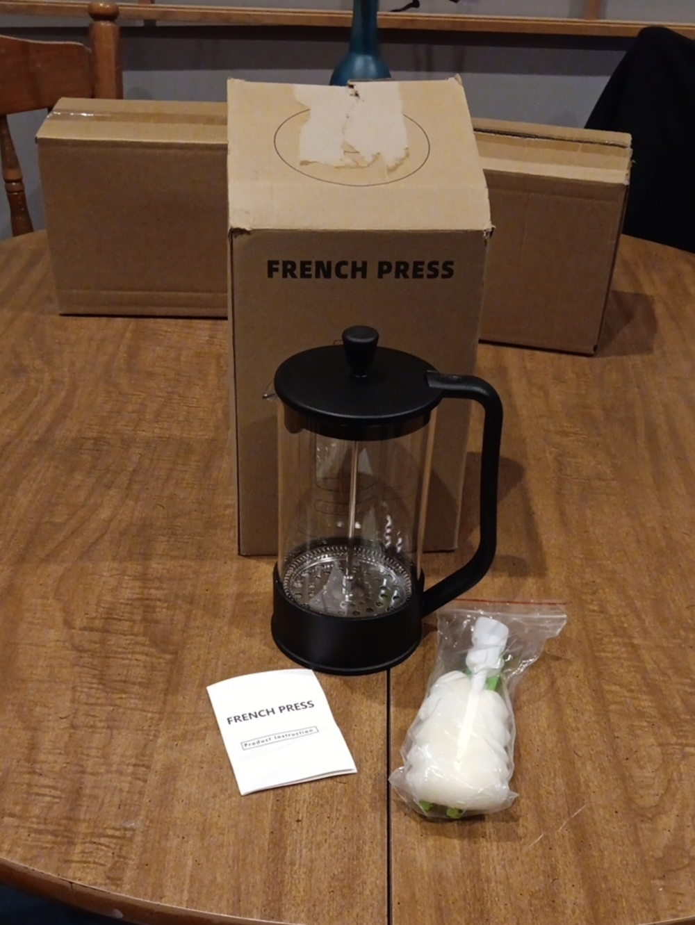French Press Coffee Maker - Black - Unbranded